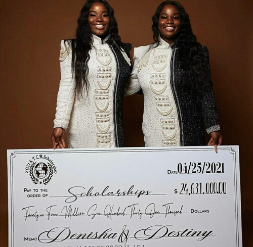 일란성 쌍둥이 데스티니·데니샤 콜드웰 자매[인스타그램]